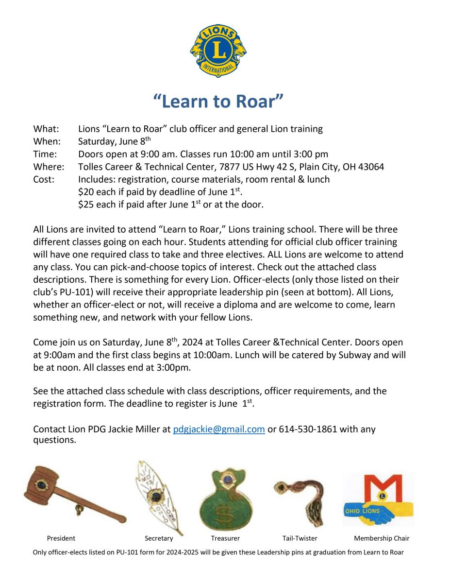 Learn to Roar 2024 Info