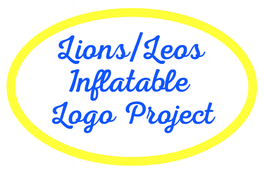 oval logo that reads: Lions/Leos Inflateable Logo Project 